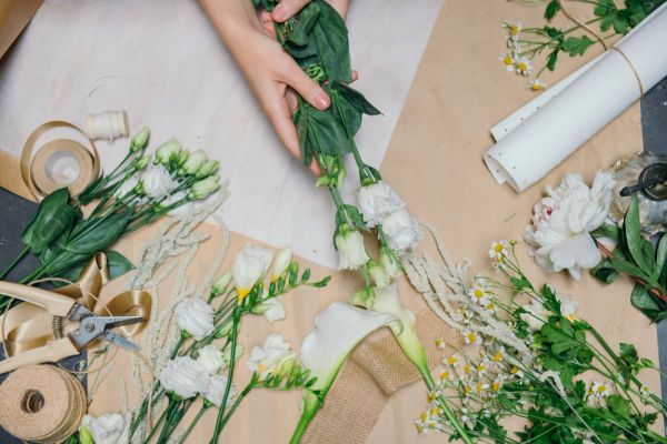 modern floral arrangement